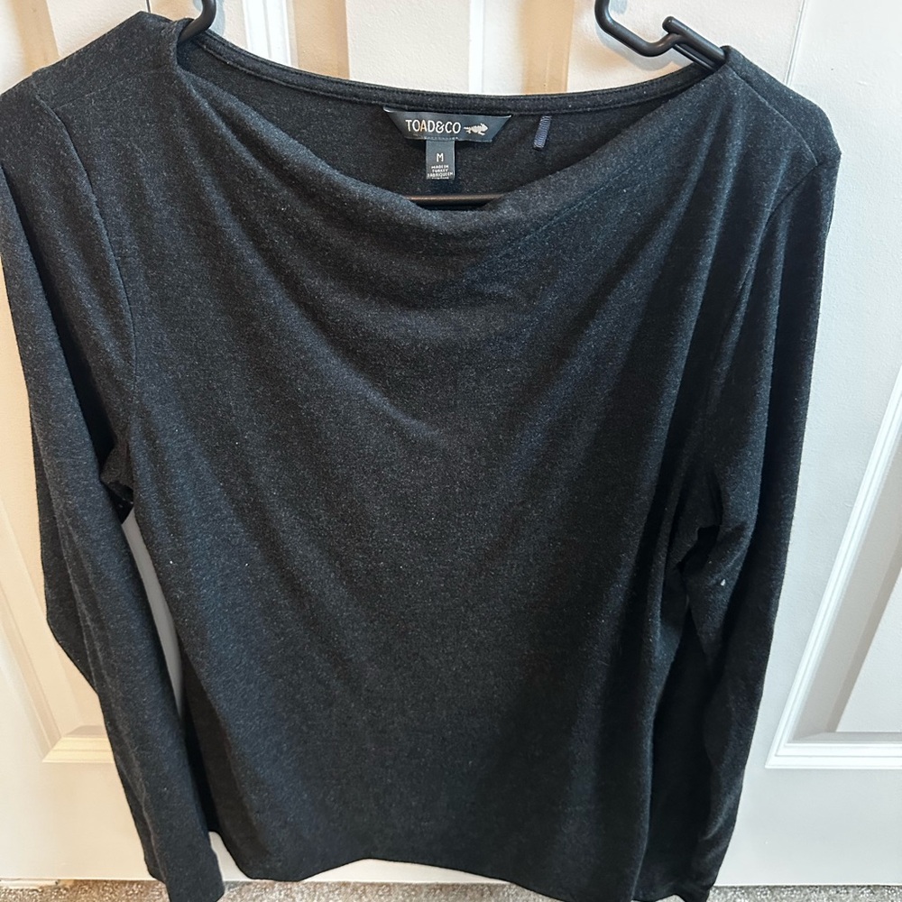 Toad&Co Women's Charcoal Long Sleeve Blouse